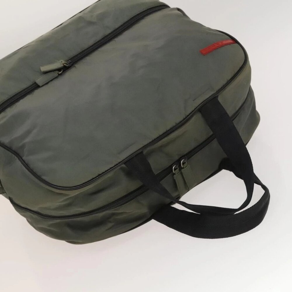 PRADA Sports Boston Bag Nylon Gray Silver Auth bs27925 - Picture 6 of 16